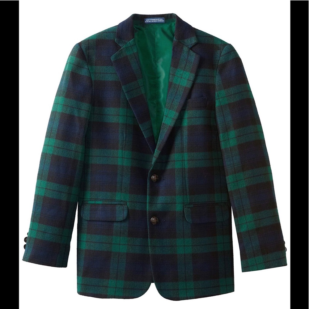 NWT Boys IZOD Plaid Blazer (10 Regular)